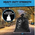 thumbnail image 2 of 16-25 Gallon Trash Bags – Bulk 520 Count – Medium-Large Black Garbage Bags, One Size Fits 16, 20, 25 Gal Trash Can Liners for Bathroom, Kitchen, Home, Office & Commercial – Tear-Off Roll, 2 of 4