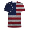 thumbnail image 3 of qucoqpe Mens American Flag T-Shirt Patriotic Vintage Shirts 4th of July Short Sleeve Hipster Tee Shirt, 3 of 5