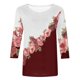 thumbnail image 4 of Ichuanyi liquidación de moda femenina camiseta holgada estampada a mitad de longitud 3/4 blusa redonda de cuello redondo ICHUANYI WER2023081605087, 4 of 4