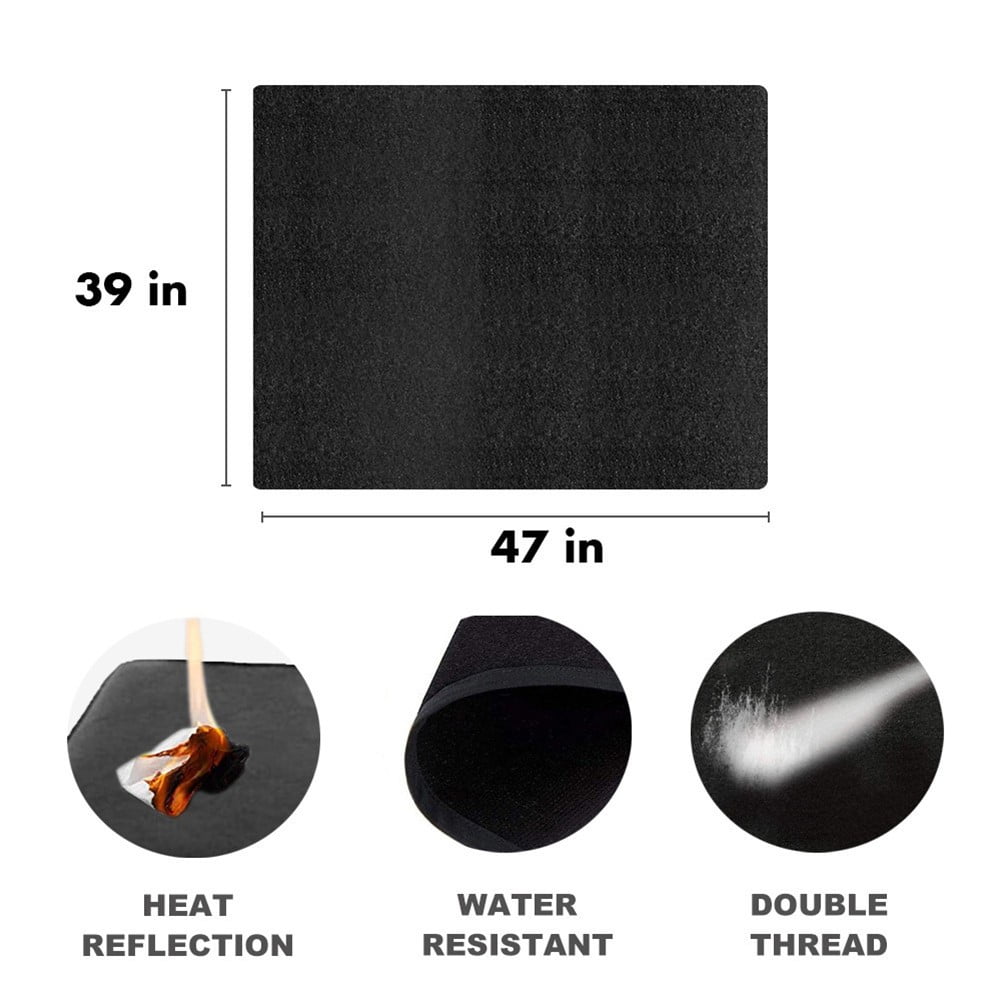BBQ Grill Gas Splatter Mat Pad Deck Extra Large Floor Protection Fire Resistant 