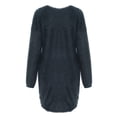 thumbnail image 5 of Women's long-sleeved round neck knitted pullover oversized autumn and winter loose long sweater dress, 5 of 9