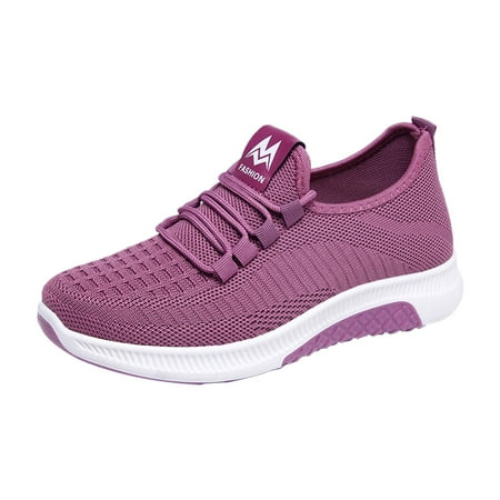 

nsendm Size 9 Women Sneakers Mesh Shoes Fashion Lightweight Ladies Running Comfortable Breathable Sneaker Women Technicalsportshoe Purple 8.5