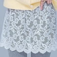 thumbnail image 2 of Hzzsbu False Layers Flexible Extenders Underskirt Adjustable Mini Skirt Shirt Hem Women Slips Lace Shirt(XL), 2 of 7