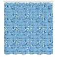 thumbnail image 3 of Abstract Shower Curtain, Modern Trippy Chaotic Curved Lines with Hand Drawn Geometrical Shapes Creative, Fabric Bathroom Set with Hooks, 69W X 70L Inches, Multicolor, by Ambesonne, 3 of 3