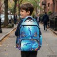thumbnail image 6 of Psesaysky Dolphin Ocean Scene Print School Bag with Breathable Straps, Padded Shoulder Straps Multi-Pocket 17 pollici Toddler Bookbag for Middle School Elementary School, 6 of 9