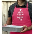 thumbnail image 4 of ThisWear Keep Calm and Bake On Funny Apron for Kitchen Baker Baking Two Pocket Apron for Women and Men Heliconia, 4 of 7