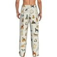 thumbnail image 3 of Picia Dogs Funny Pets Mens Soft Woven Cotton Elastic Waistband Sleep Pajama Pant Lounge Sleep Pant With Pockets And Drawstring-Medium, 3 of 9