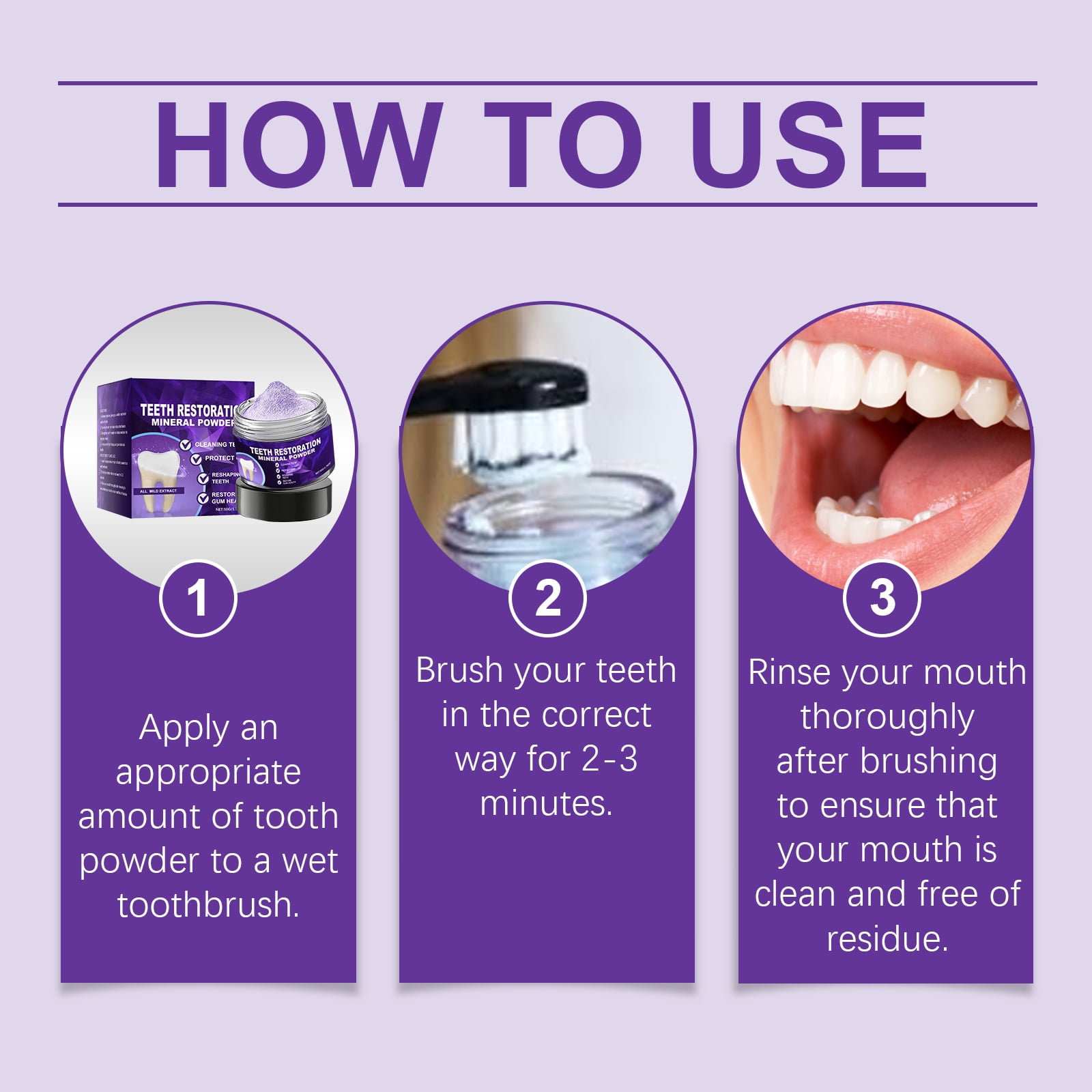 Alvantor Purple Tooth Power Teeth Whitening Enamel Safe 1.76oz