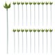 thumbnail image 1 of 50 juegos de sépalos de rosas artificiales: cálices de flores artificiales, tallos y clavos para manualidades, suministros realistas para arreglos florales y ramos., 1 of 7