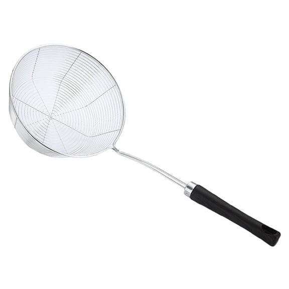 5.3/6/6.9/7.6 Inch Dia Spider Strainer, Stainless Steel Wire Skimmer Spoon Ladle for Frying Pasta, Noodle, Spaghetti, and Food, Asian Style Kitchen Strainer with Handle, 1Pc(Silver2,16.6x6.9")