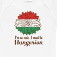 thumbnail image 4 of Inktastic I'm So Cute, I Must Be Hungarian Hungary Sunflower Boys or Girls Baby Bodysuit, 4 of 5