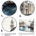 thumbnail image 3 of Designart "Blue Canal City Venice Charcoal" Canals Floater Framed Canvas Wall Art, 3 of 7