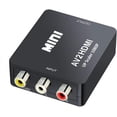 thumbnail image 1 of Hweilai Mini AV RCA CVBS to HDMI Audio Video Converter Adapter Support 720 1080P for Camera, Xbox 360, PS1, PS2, WII, N64, Gamecube, Snes, NES, PSP, DVD Player, VHS, 1 of 5