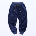 thumbnail image 5 of GYRATEDREAM Boys Girls Velour 2 Pieces Tracksuits Outfits Athletic Hoodies Sweatshirts and Sweatpants Athletic Clothing Sets for 12-18M Blue, 5 of 9
