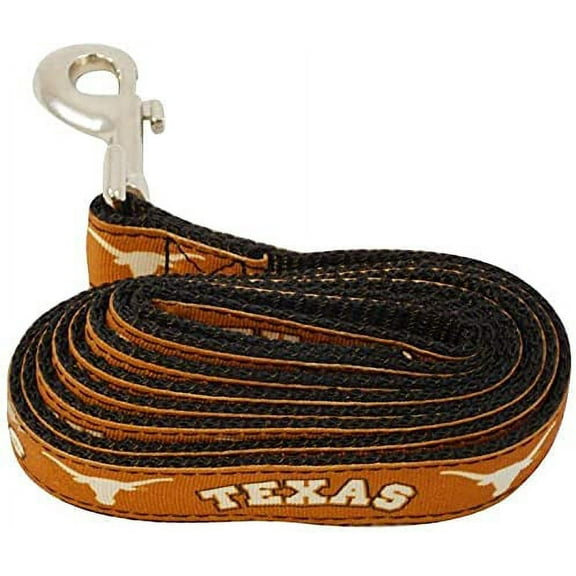 Brand New Texas Pet Dog Leash(Small), 5/8 inch Wide, 6 Feet Long, Officially Licensed, Official Longhorns Logo/Orange Color