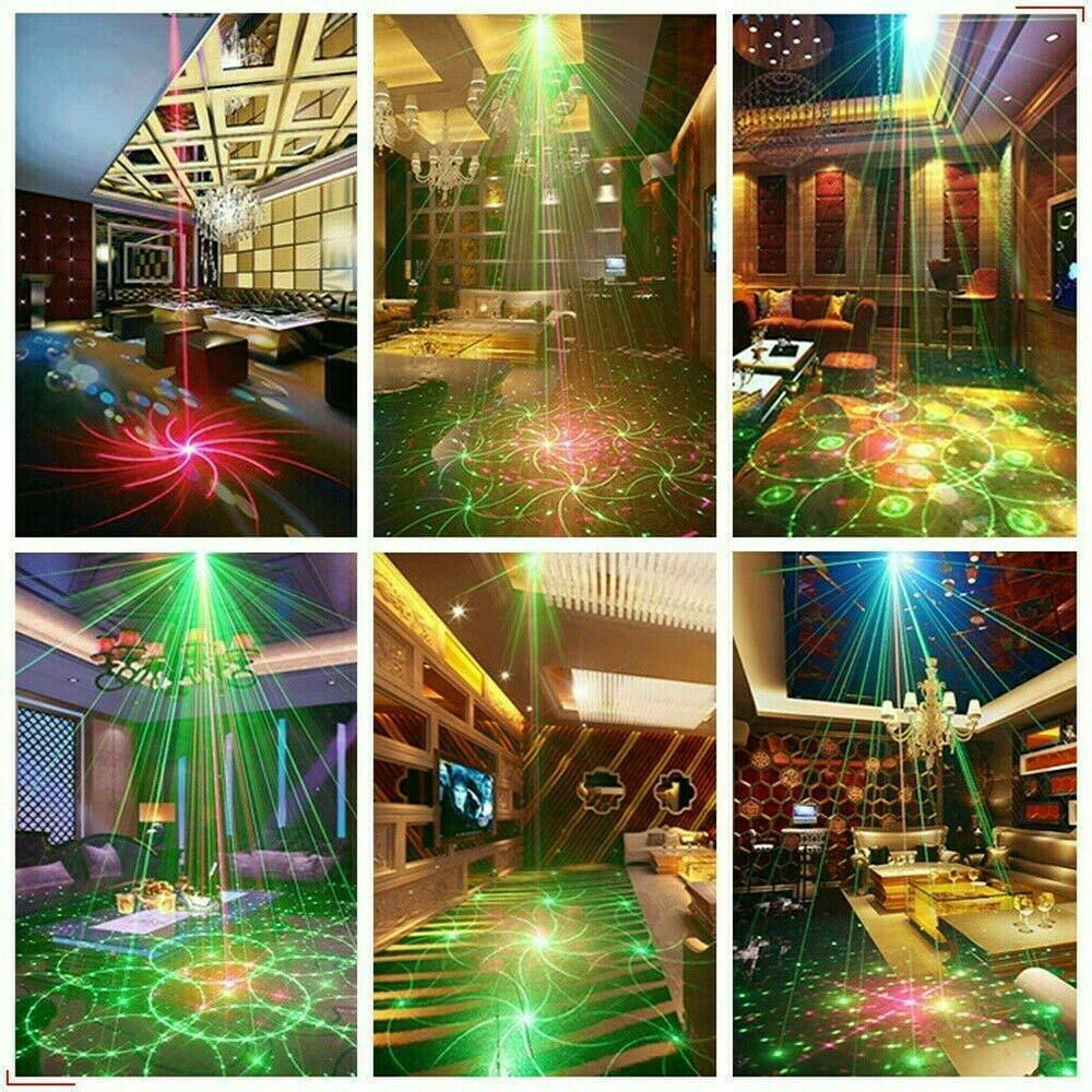 Laser Lights,DJ Disco Stage Party Lights Sound Activated RGB Led Strobe Projector with Remote Control Battery Powered for Christmas Halloween Decorations Gift Birthday Wedding Karaoke KTV Bar