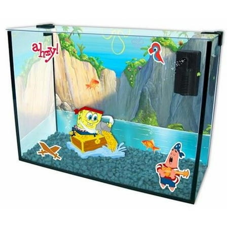 aquarium kit spongebob plax penn cove paradise tank walmart