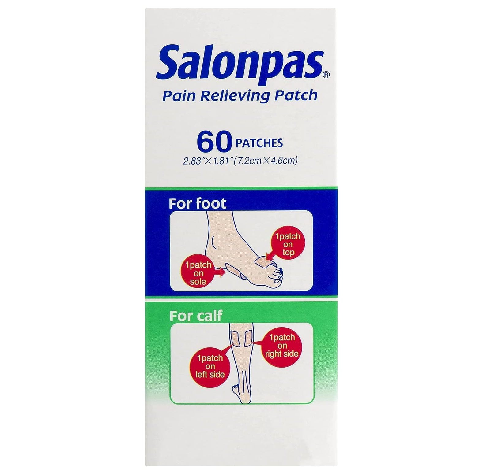 Salonpas Pain Relief Patches 60 Ea - Pack of 3