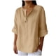thumbnail image 1 of Vestidos Casuales Para Mujer, Blusas De Mujer De Moda Moda de verano para mujer, cuello en V, ocio, manga tres cuartos, color liso, 1 of 6