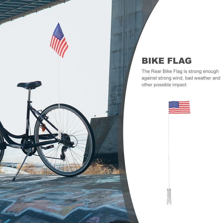 Bikes Usa Flags Handle Flag Bike Flag Warning Flags Flagpole Banner Plastic Polyester Child