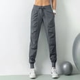 thumbnail image 3 of Pantalones deportivos adelgazantes plisados para fitness, pantalones holgados hasta el tobillo para mujer, pantalones para correr, pantalones casuales de secado rápido, pantalones Harlan delgados, 3 of 6