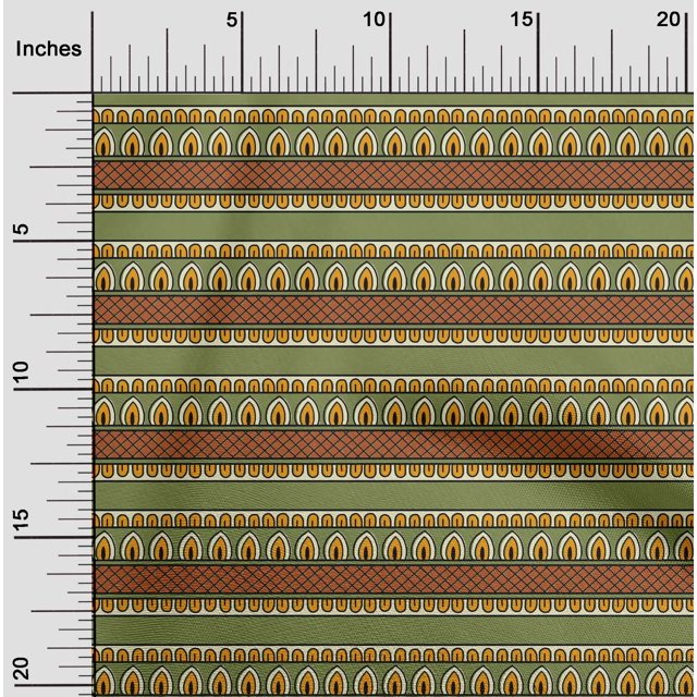 oneOone Cotton Silk Fabric Ethnic Block Print Fabric By The Yard 42 Inch Wide