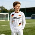 thumbnail image 2 of 2026 Soccer Game Kids Germany Soccer Long Sleeve Training Shirt, Breathable Sport Casual T Shirt for Youth Soccer Fans 3-15Y, 2 of 5