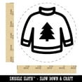 thumbnail image 2 of Christmas Ugly Sweater Self-Inking Rubber Stamp Ink Stamper - Black Ink - Large 1-1/2 Inch, 2 of 7