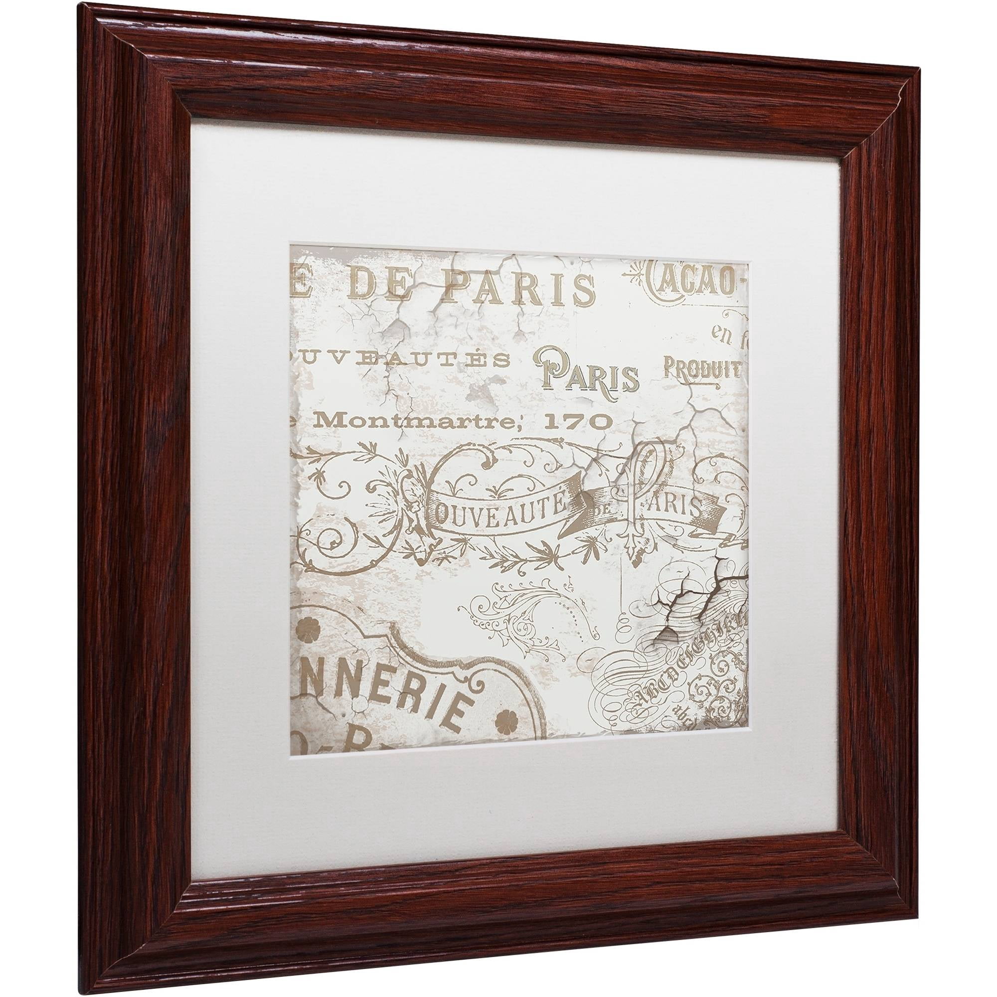 Trademark Fine Art "Bon Mots IV" Canvas Art by Color Bakery White Matte, Wood Frame