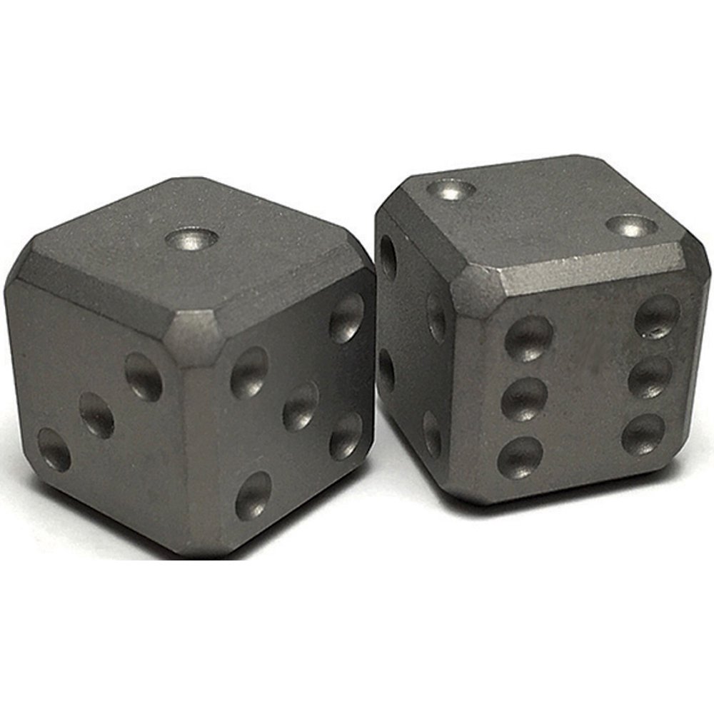 Titanium Dice Set Blasted