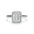 thumbnail image 2 of IGI Certified Lab Grown Diamond Engagement Ring | Center 8.5x6.5mm Radiant Floral Halo Solitaire Anniversary Wedding Rings For Women 14k Solid White Gold | F-G, VS-SI Quality (2.75 Ctw) Size-9.5, 2 of 6
