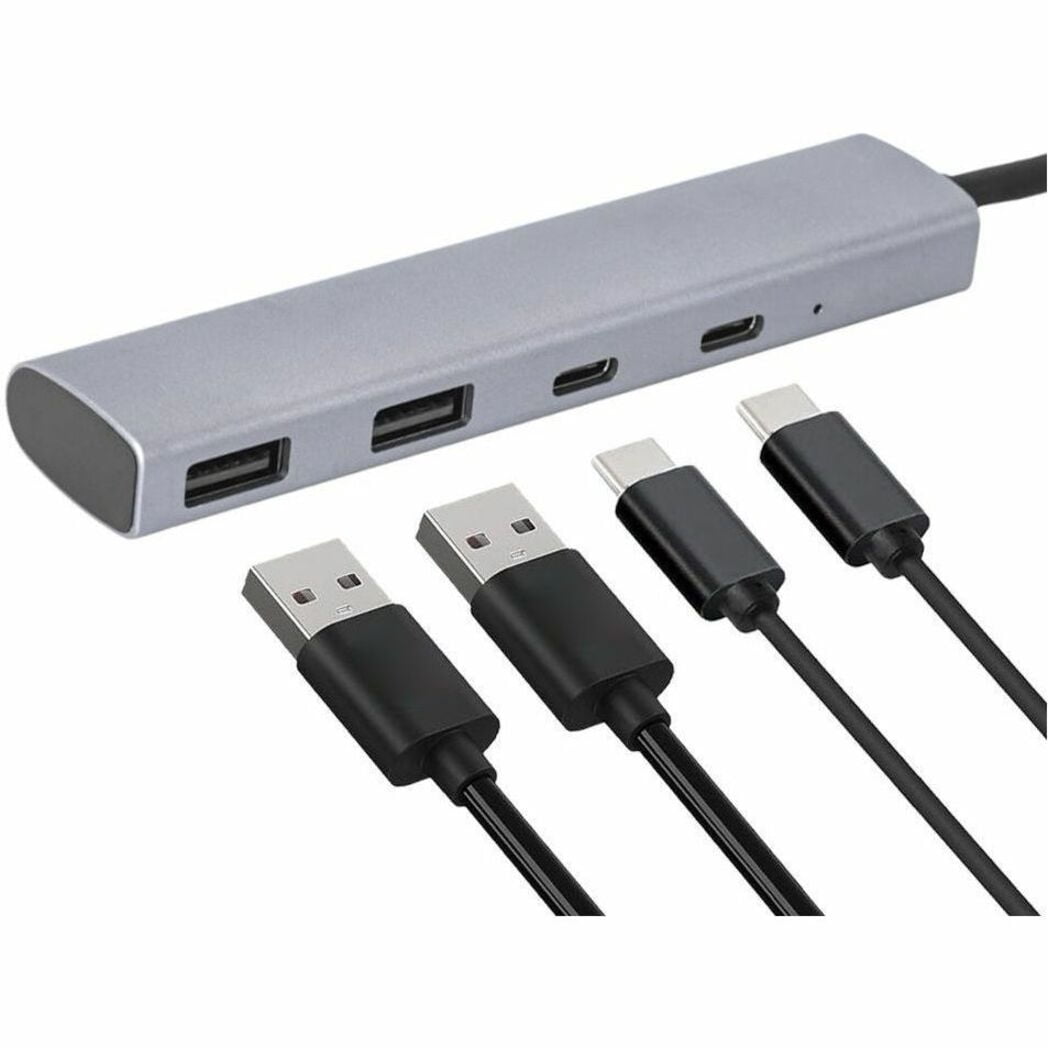 4XEM 4XUSBCHUB2A2CTAA 4 Port USB C and USB A 10Gbps Data Hub TAA Compliant