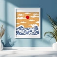 thumbnail image 6 of Waves Painting Stencil 11.81x11.81 Inch Reusable Craft PET Stencils Hollow Out Drawing Painting Template for Painting on Wood Fabric Paper Walls Canvas Furniture, 6 of 9