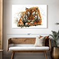 thumbnail image 3 of Elephant Stock Lounging Bengal Tiger Wall Art - Horizontal Canvas Wall Art - Living Room Wall Decor - Animal Canvas - White And Brown Decor - 48" x 32", 3 of 8
