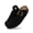 Black, variant on Kids Suede Clogs Girls Boys Cork Footbed Sandals Toddler Slip On Casual Slippers Classic Adjustable Buckle Slippers Potato Shoes Indoor Outdoor