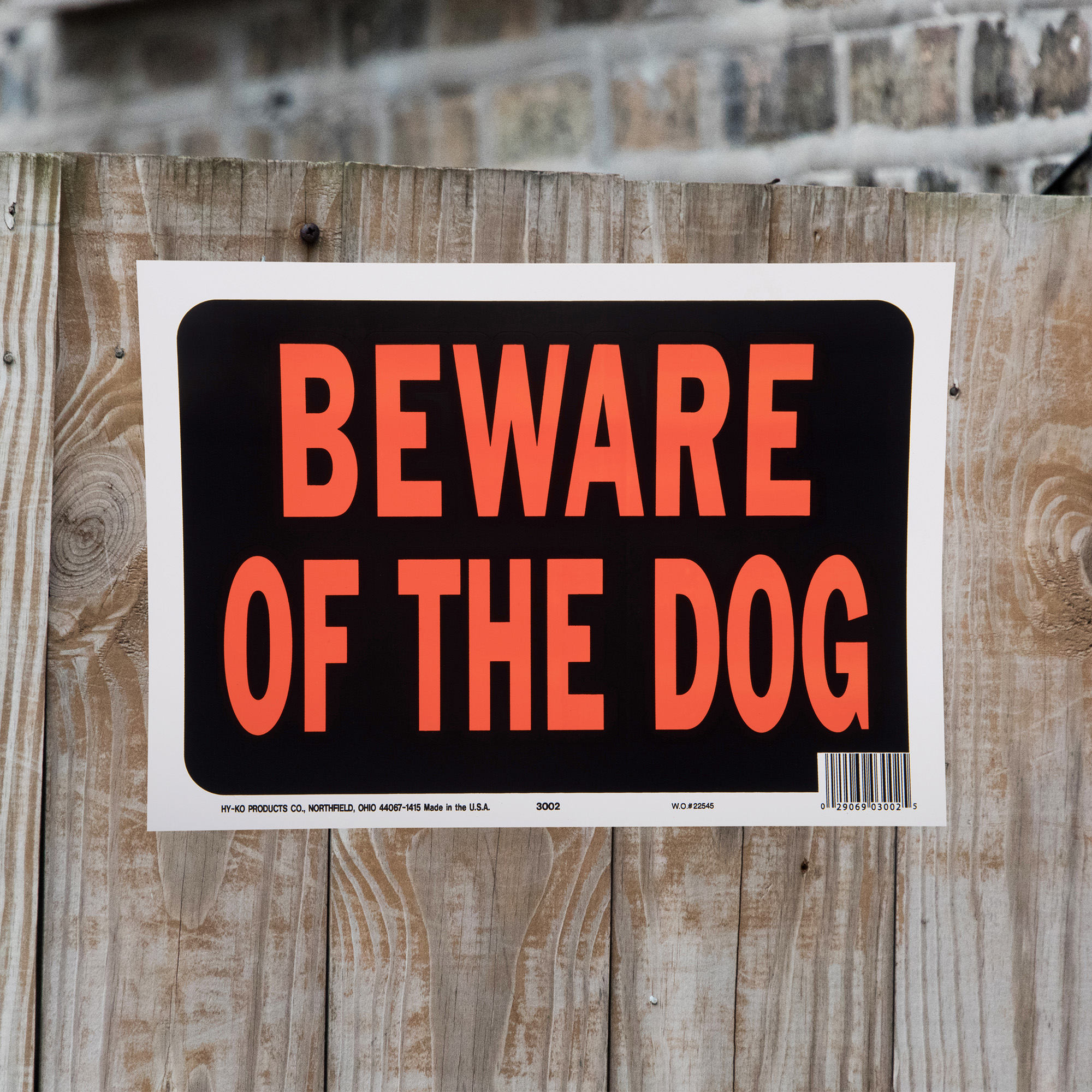 Hy-Ko 8.5 x 12 inch Plastic Beware of the Dog Sign - image 5 of 10