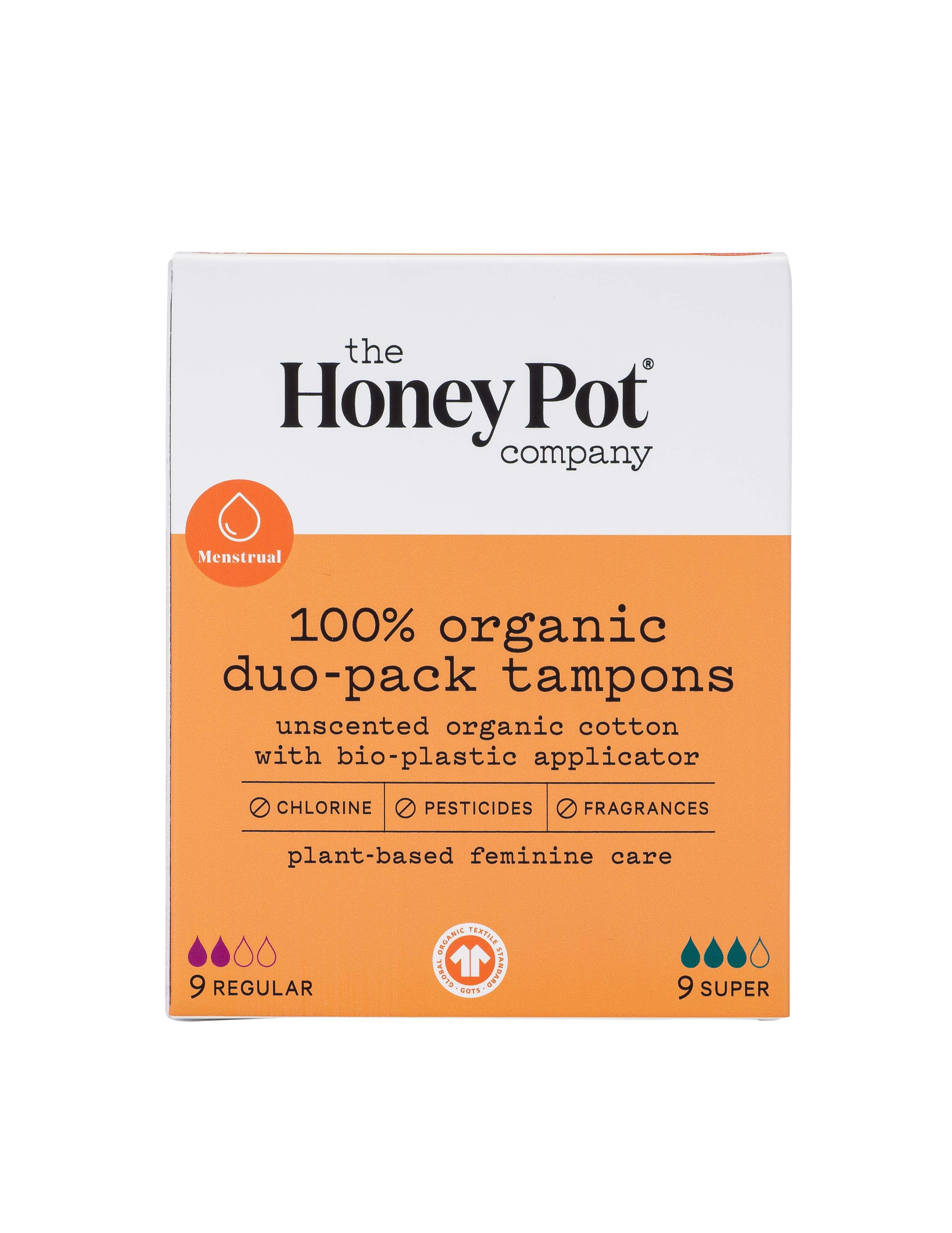 The Honey Pot Company Duo Pack Organic BioPlastic Applicator Tampon 9