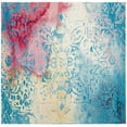 thumbnail image 2 of SAFAVIEH Watercolor Beatrice Abstract Colorful Rug, Light Blue/Light Yellow, 6'7" Square, 2 of 7