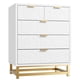 thumbnail image 1 of Yeshouse Cómoda de 5 cajones para dormitorio, cómoda moderna grande con cajones anchos, organizador de almacenamiento de madera para sala de estar, pasillo, dormitorio o habitación infantil, 1 of 8