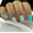 A1, variant on YTTAL Turquoise Ombre Press On Nails with Gold Foil - 24PCS Coffin Fake Nails Kit - Buy 2 Get 1 Free
