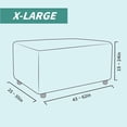 thumbnail image 2 of LUXUR Footrest Elastic Stretch Square Dustproof Footstool Cover Slipcover Protective Rectangle Chair Khaki Block -lift Flower Pedal XL Code, 2 of 6