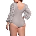 thumbnail image 4 of EGNMCR Bathing Suit for Women Plus Size Swimsuit Fashion Solid Color Long Sleeve Loose Swimwear Beachwear Summer, 4 of 5