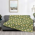thumbnail image 2 of Fuzoiu Shiba Inu Dog And Flower Print Flannel Blanket,Throw Blanket,Flannel Home Decor,Fleece Bed Blankets,Cozy Soft Blanket for Bed, Sofa, Camping, and Travel-60"x50", 2 of 6