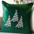 thumbnail image 5 of SAFAVIEH Winter Tree Pillow, 18" x 18", Green, 5 of 6
