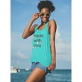 thumbnail image 2 of Made With Love Colorful Tags Racerback Tank Women -Image by Shutterstock, Female x-Small, 2 of 4