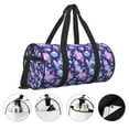 thumbnail image 3 of Pofeuu White Skull Flower Print Travel Duffel Bag,Sports Tote Gym Bag,Shoulder Weekender Overnight Bag for Women Gym Bag, 3 of 6