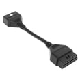 thumbnail image 2 of VOBOR 18cm 16pin Diagnostic Extension Cord Male to Female OBDII Scanner Extension Adapter Connector Cable, 2 of 8