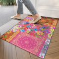 thumbnail image 4 of Bright Pioneer Flower Patchwork Door Rugs,Washable Non Slip Door Mats Indoor,Decorative Door Mats,Entry Mat Indoor for Entrance,Bedroom,Kitchen,Bathroom,17"x30", 4 of 6