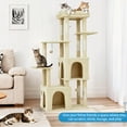 thumbnail image 3 of AKDSteel 61" Multi-Level Cat Tree Tower For Large Indoor Cats And Maine Coons, Sturdy Modern Cat Furniture With Jumbo Perch, 2 Spacious Condos, Durable Sisal Scratching Posts, And Hanging Play Balls, 3 of 7