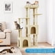 thumbnail image 3 of Yeshouse Árbol para gatos de 155 cm, varios niveles, ideal para gatos grandes y Maine Coon, con percha gigante, 2 compartimentos, postes rascadores de sisal y pelotas colgantes, 3 of 7